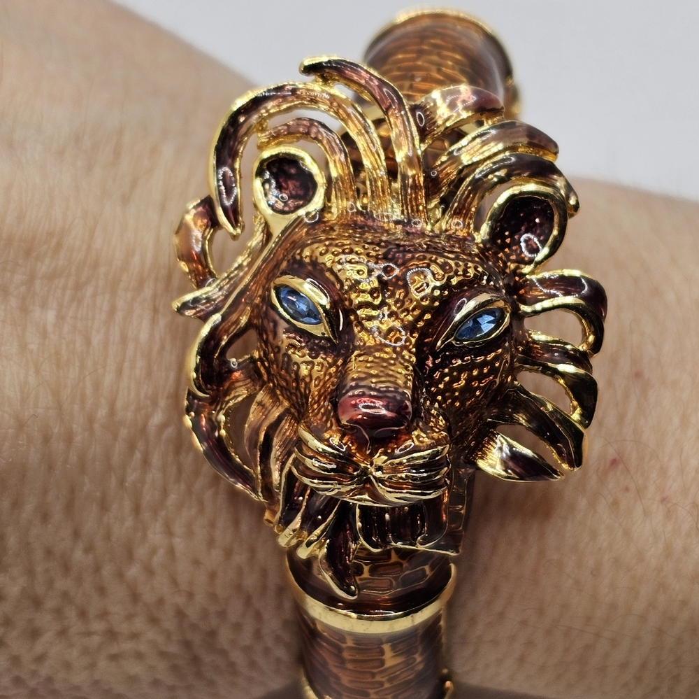 Authentic Rare Vintage Kenneth Jay Lane Clamper Bracelet! - Picture 9 of 12
